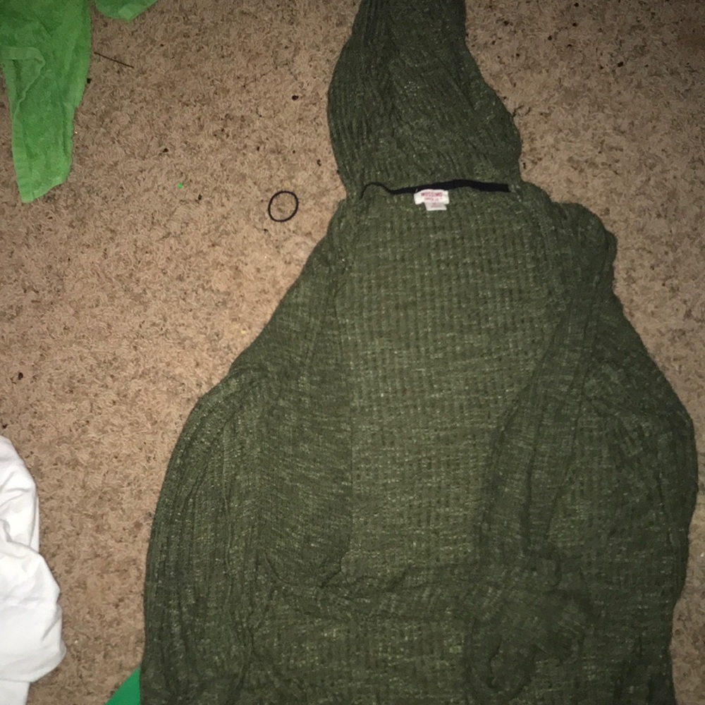 Green cardigan
